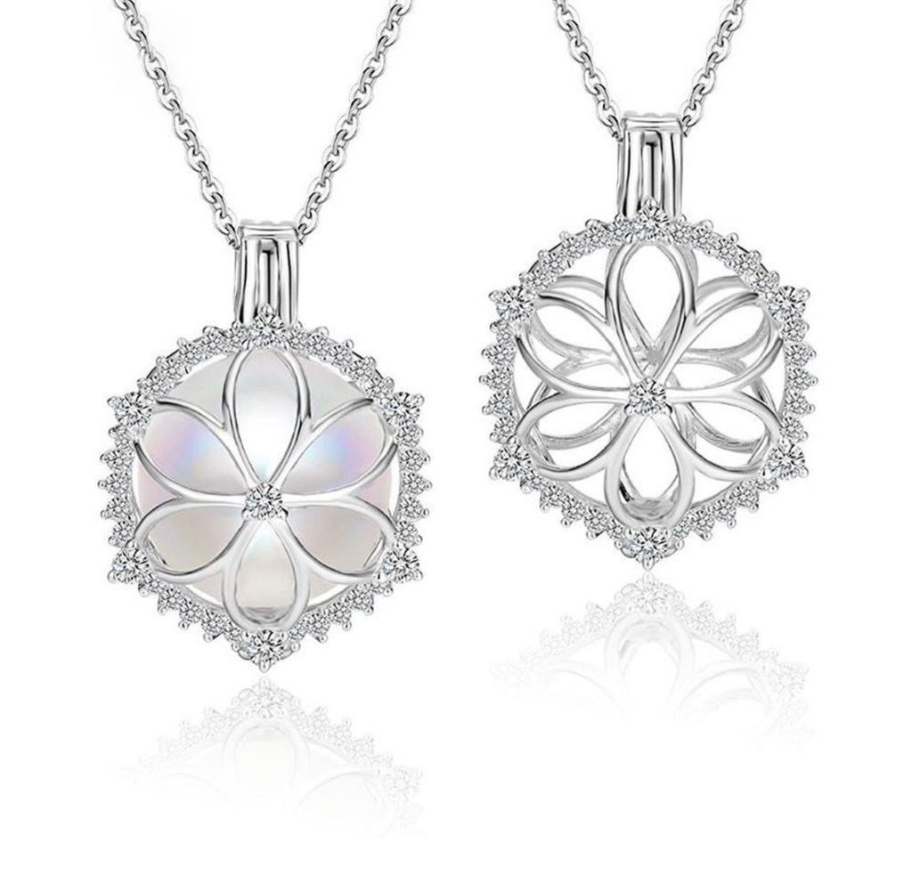Petal Promise Cage Necklace Pendent