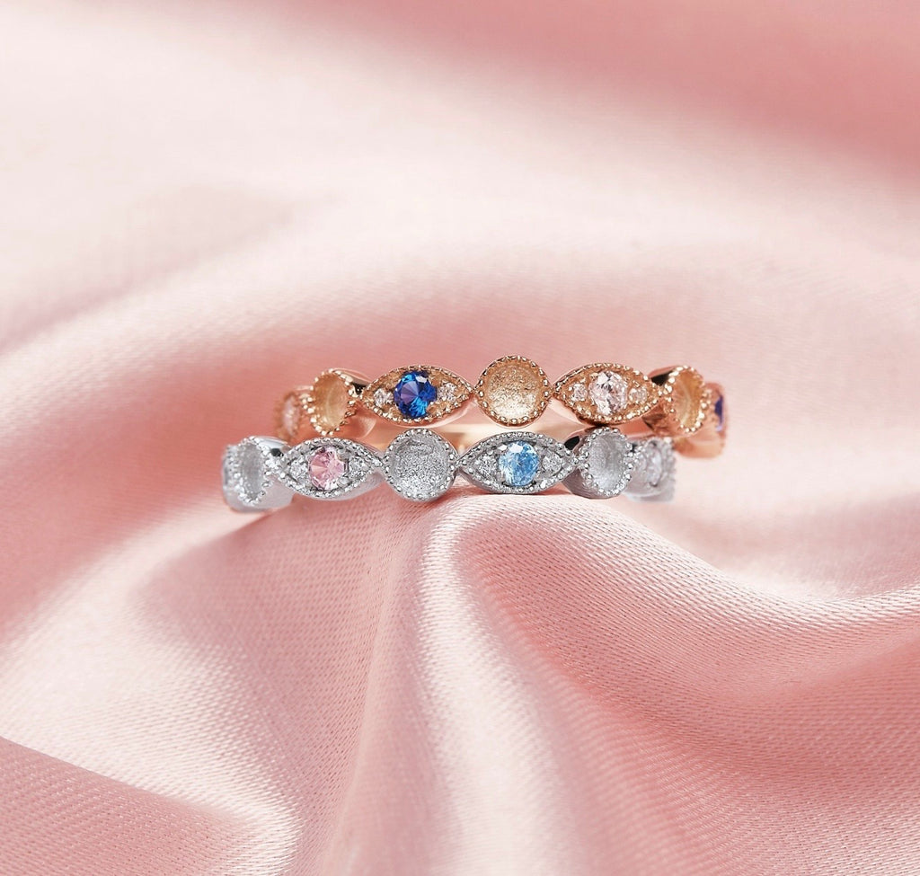 Layla Ring with multiple birthstone colors