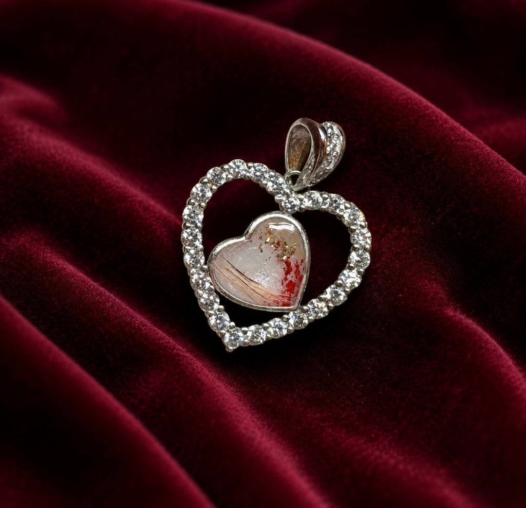 Heart Halo Necklace Pendent