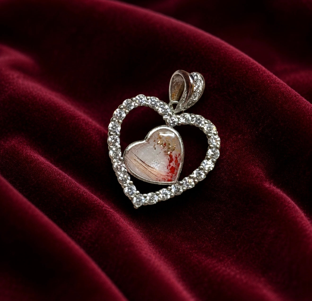Heart Halo Necklace Pendent