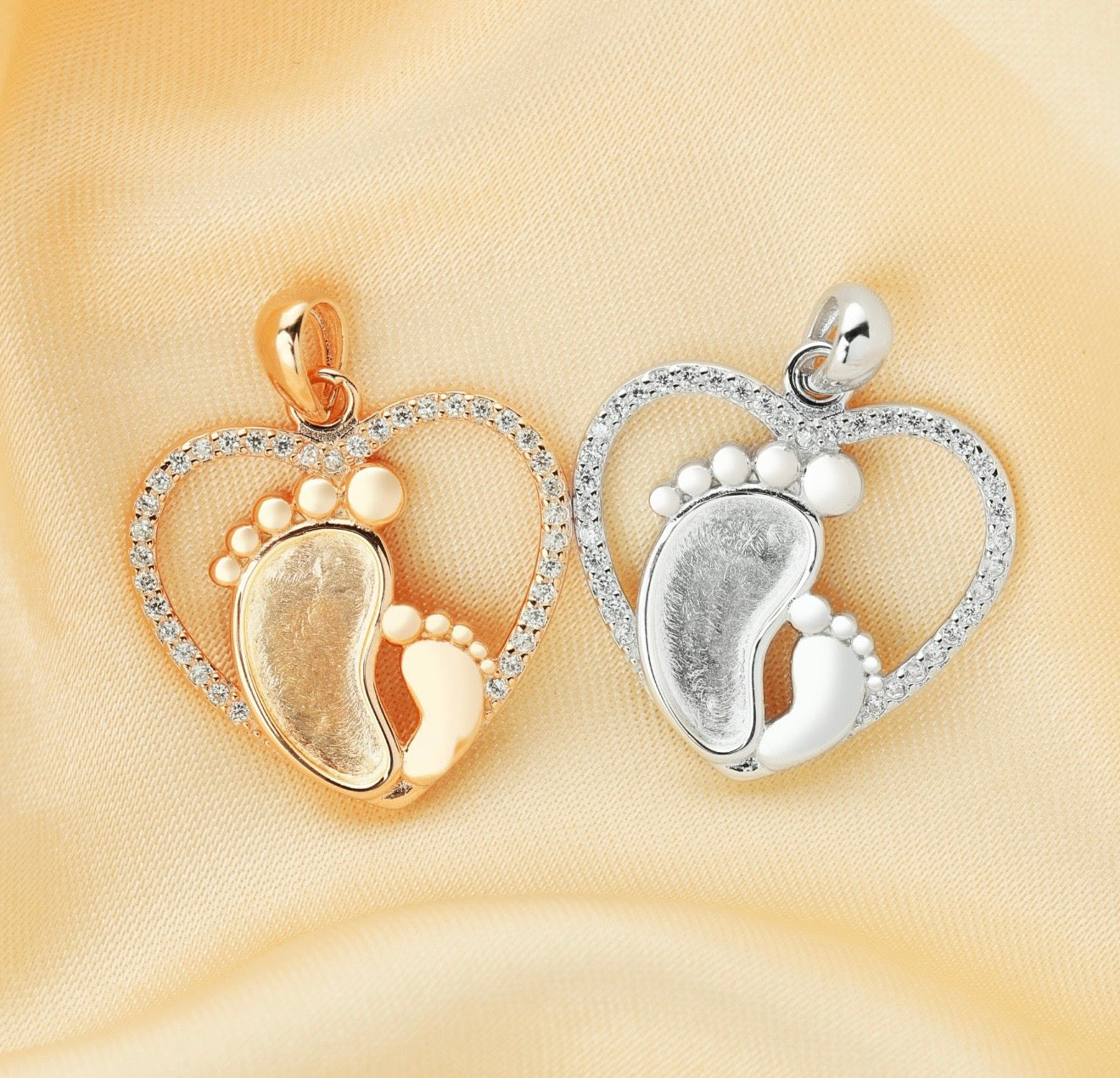 Baby Footprint Necklace Pendent