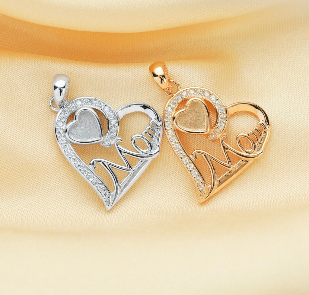 Mother's Heart Necklace Pendent