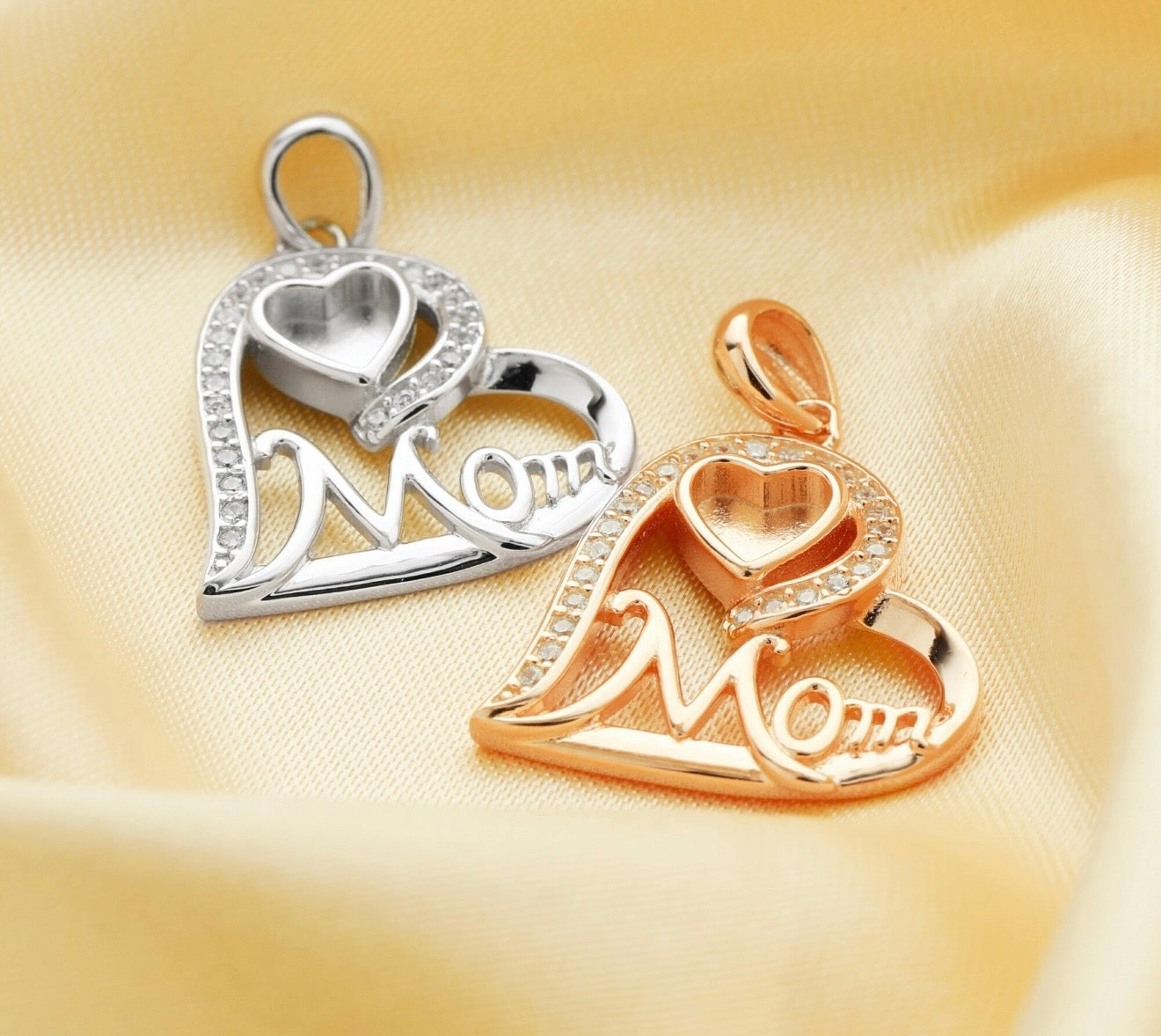 Mother's Heart Necklace Pendent