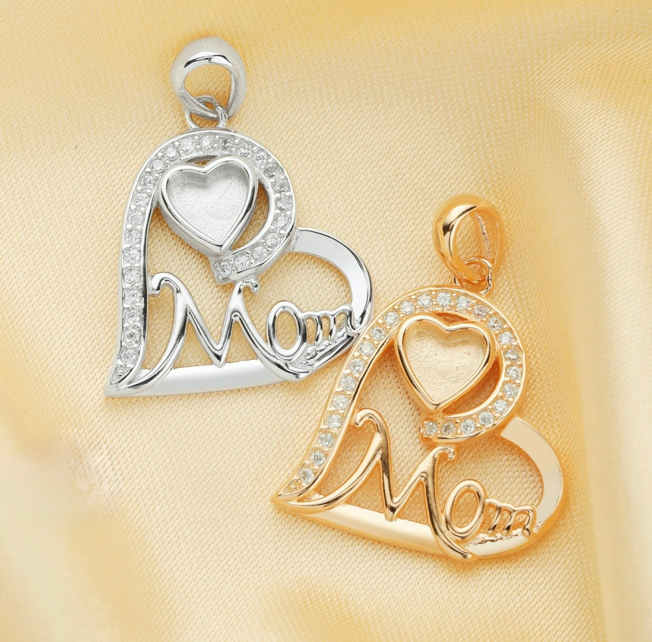 Mother's Heart Necklace Pendent