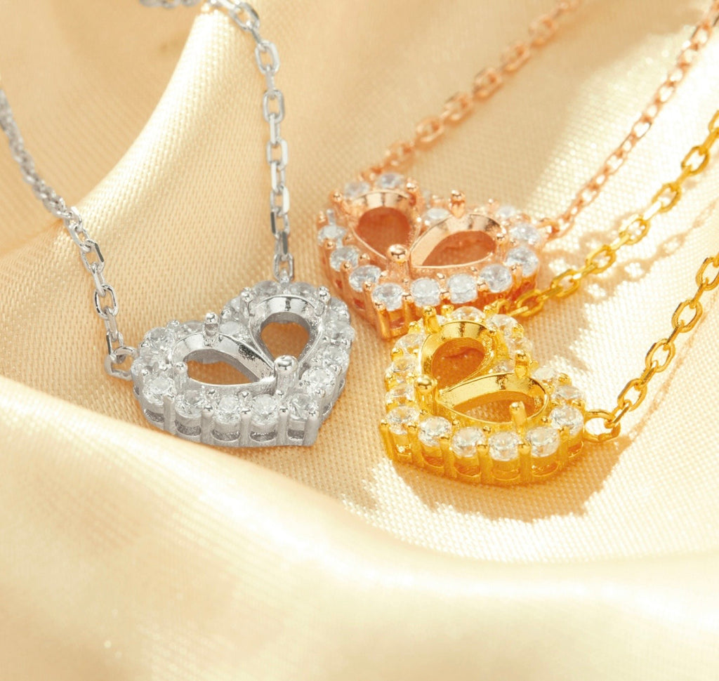 Pear Heart Necklace